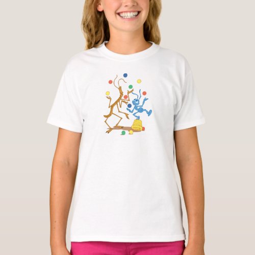 Bugs Life Flik and Slim juggling Disney T_Shirt