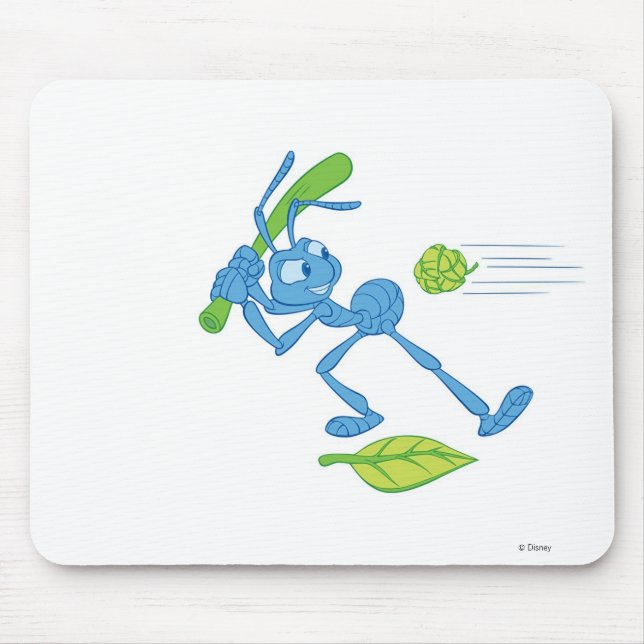 Bug's Life Flik playing baseball swinging bat Mouse Pad (Front)