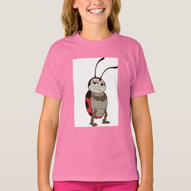 Bug's Life Francis male ladybug arms folded angry T-Shirt (Front)