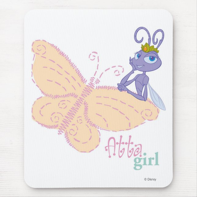 Bug's Life Princess Atta "atta girl" butterfly Mouse Pad (Front)