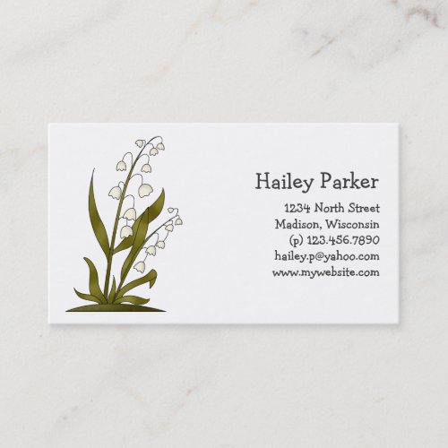 Bugs 'n' Blooms · Lily of the Valley Business Card