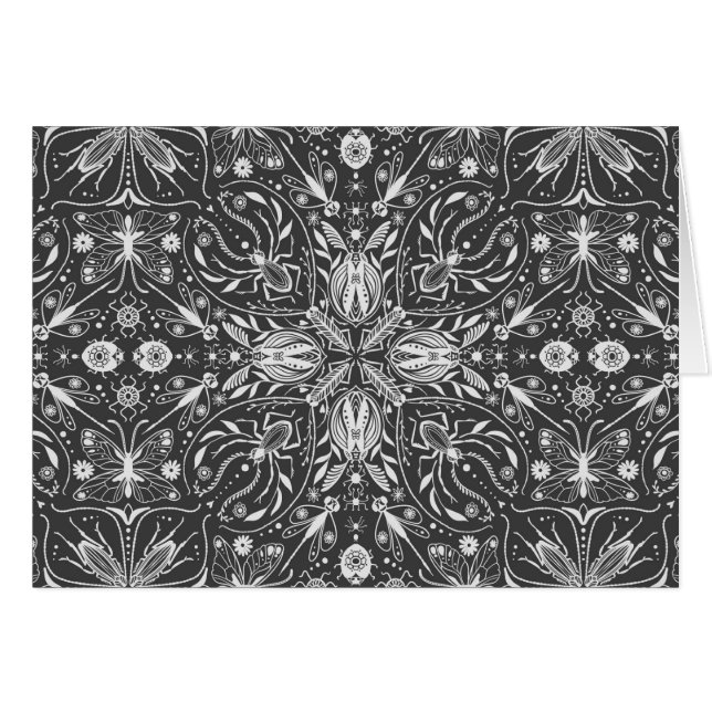 Bugs, off white on black cards (Front Horizontal)