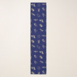bugs pattern on dark blue scarf<br><div class="desc">bugs pattern scarf</div>