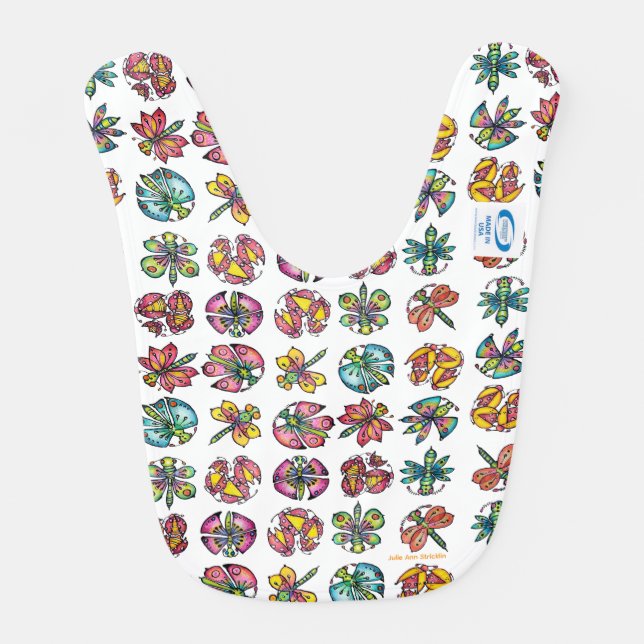Bugs & Pollinators Baby Bib (Back)