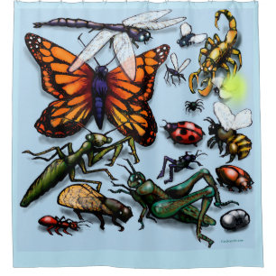 Bugs Shower Curtain