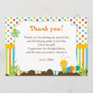Bugs Thank You Card Note