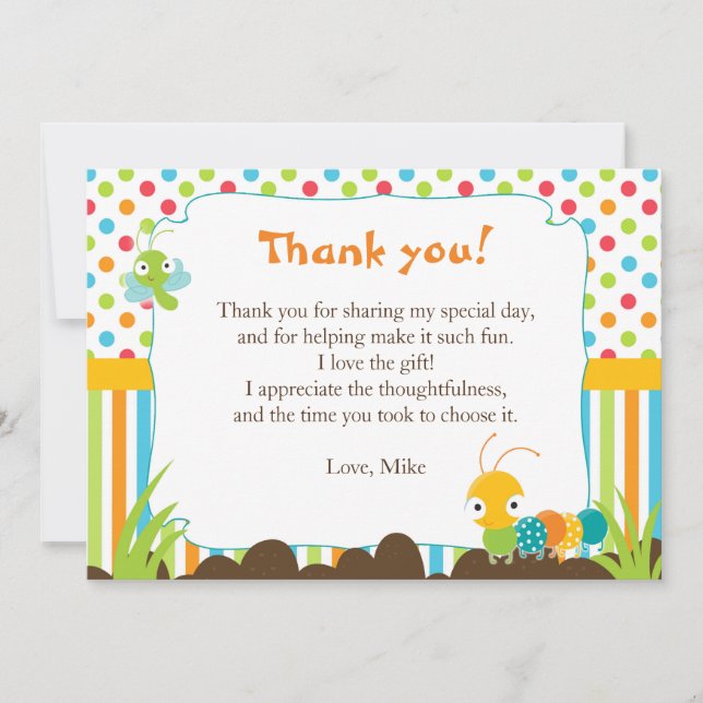 Bugs Thank You Card Note (Front)