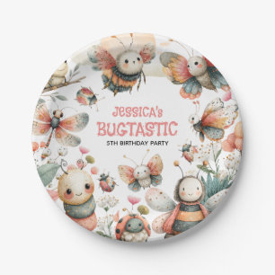 BUGTASTIC Insects Cute Bugs Kids' Birthday Party Paper Plates