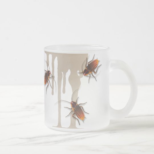 Bugzeezicky Sticky Roaches Dripping Glass Mug