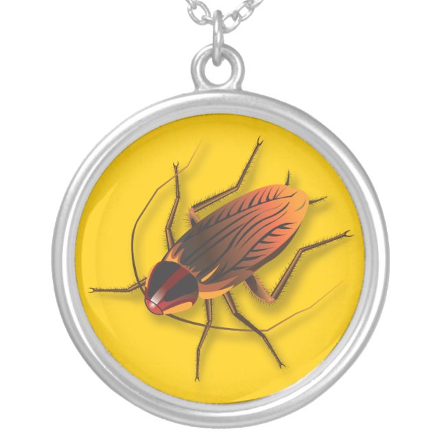 Bugzeez™_The Artful Roach necklace charm pendant (Front)