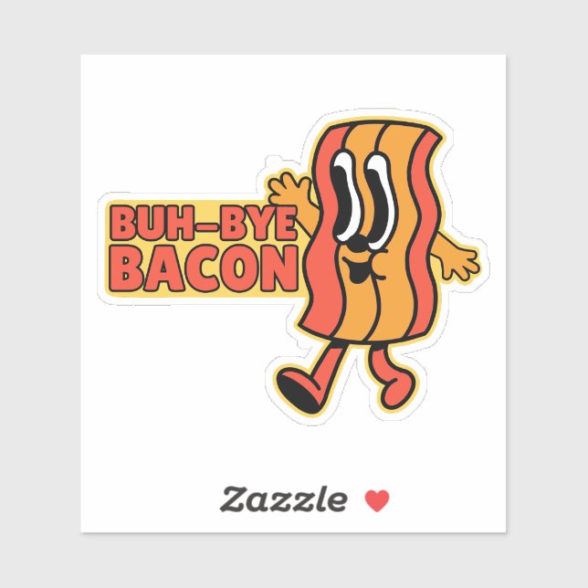 BUH BYE BACON CUTE ANIME BACON PUN STICKER (Sheet)