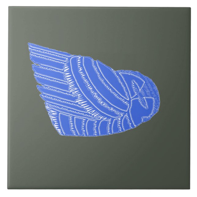 BUHO HELADO in BLUE/EBONY tile (Front)