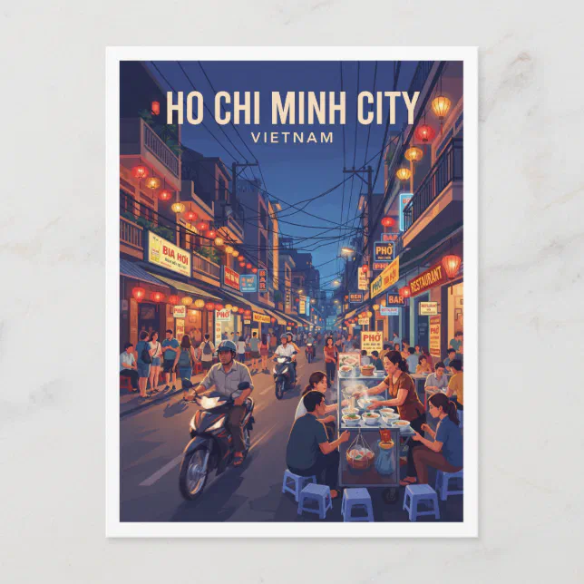 15 Ho Layout Bùi Viện Walking Street Ho Chi Minh City Vietnam Postcard | Zazzle
