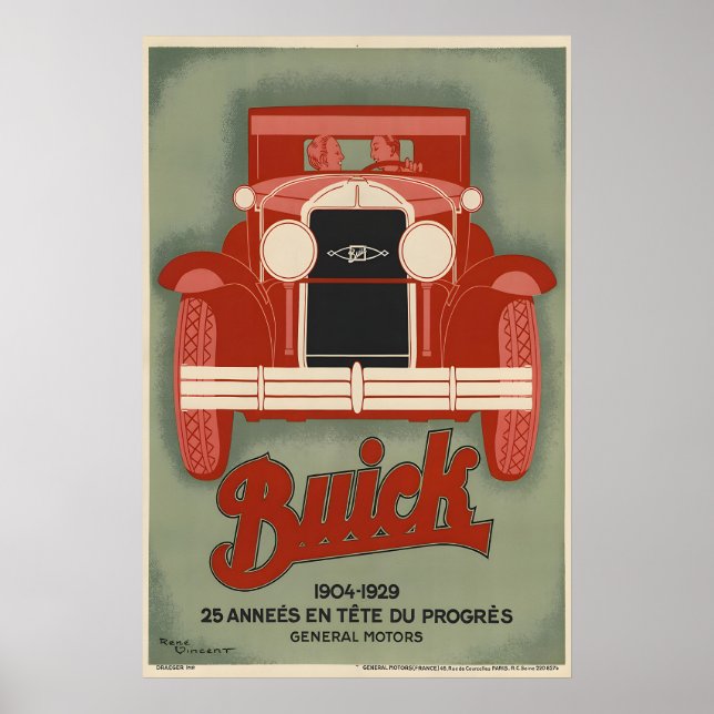 Buick Auto Poster - Vintage Poster Prints (Front)