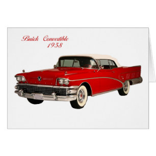 Buick Convertible 1958 Cards