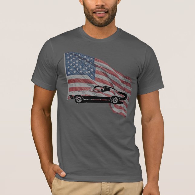 Buick Skylark with American Flag T-Shirt (Front)