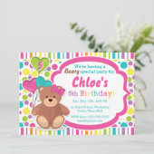 Build A Bear Girl's Birthday Party Invitation (Standing Front)