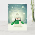 Build a Snowman Christmas Holiday Card<br><div class="desc">This fun card is ready to make anyone to whom you give or send it smile!</div>