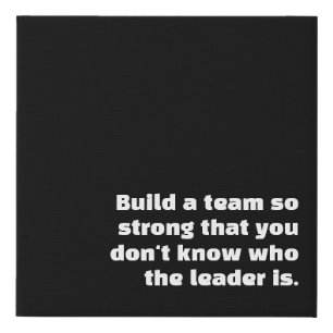 Build A Team Faux Canvas Print