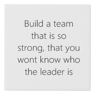 Build A Team Faux Canvas Print