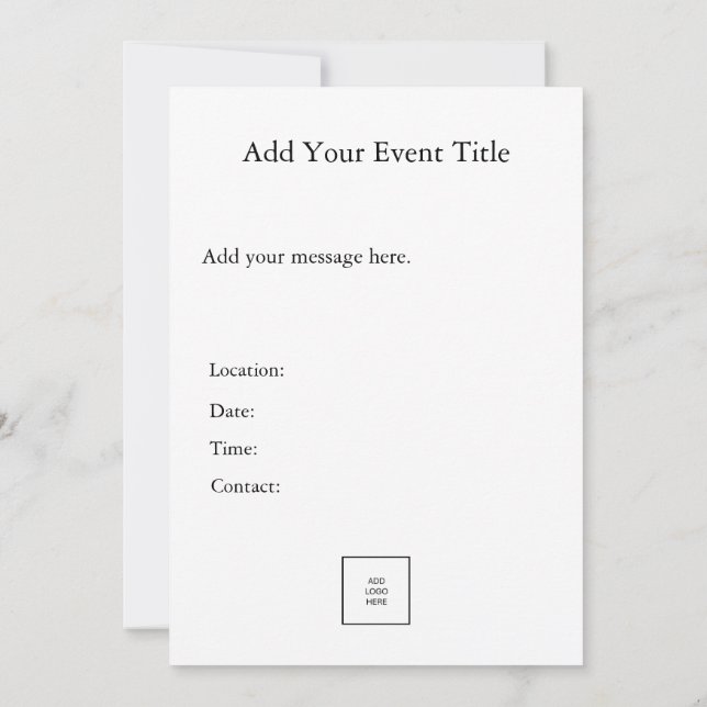 Build A Team Invitation (Back)
