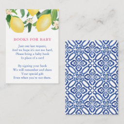 Build Baby's Library Book Request Baby Shower Enclosure Card | Zazzle