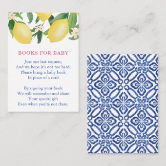 Build Baby's Library Book Request Baby Shower Enclosure Card | Zazzle