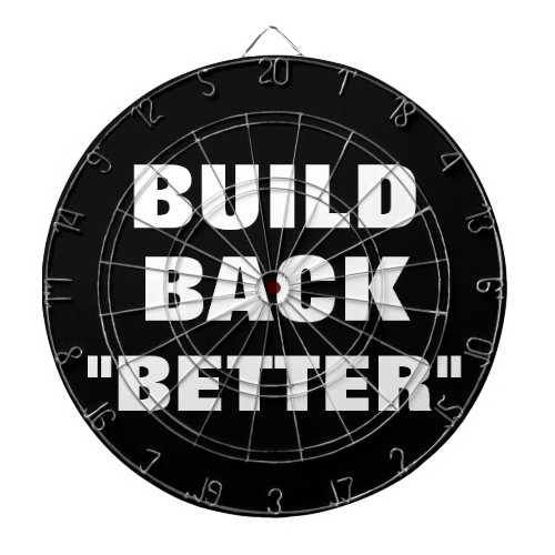 Build Back Better Black Anti Biden Political Dart Board