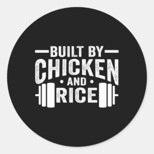Build By Chicken And Rice Classic Round Sticker