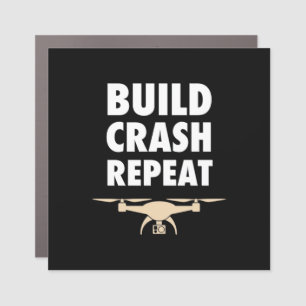 Build Crash Repeat Drone Car Magnet