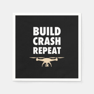 Build Crash Repeat Drone Napkins