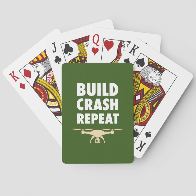 Build Crash Repeat Drone Poker Cards (Back)
