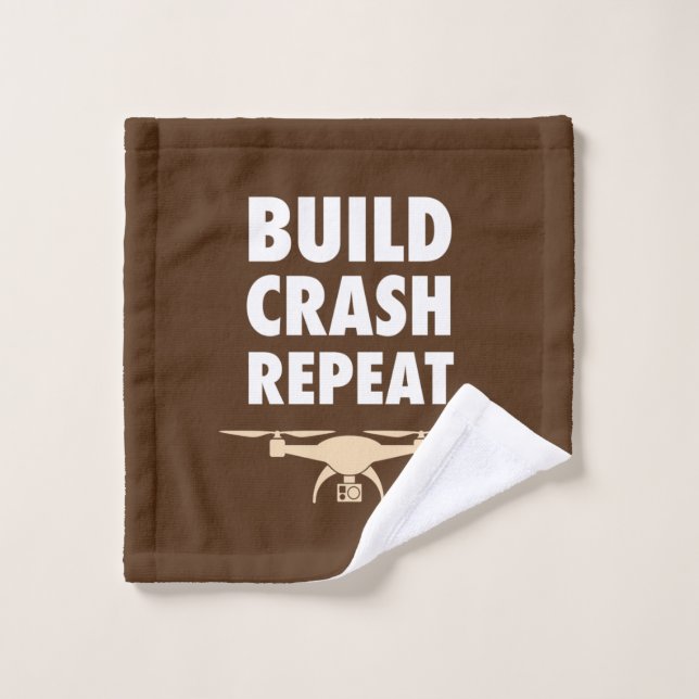 Build Crash Repeat Drone Wash Cloth (Wash Cloth)