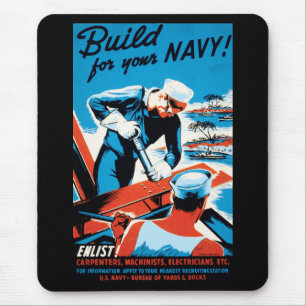 Build For Your Navy Mouse Pad