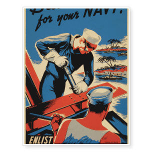 Build for your Navy! Temporary Tattoos