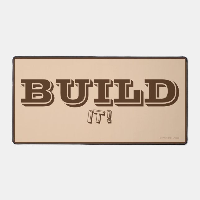 BUILD IT! Desk Mat (Tan) (Front)