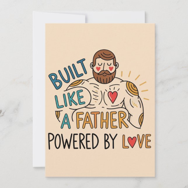 Build Like a Father, Powered By Love Father's Day Invitation (Front)