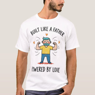Build Like a Father, Powered By Love Father's Day T-Shirt