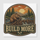 Build More Beaver Outdoor Embroidered Patch (Front)