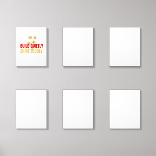 Build Quietly Shine Loudly – Motivational Success Acrylic Photo Tile