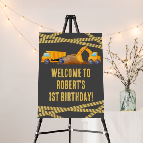 Build the Fun Construction Building Theme Party Foam Board