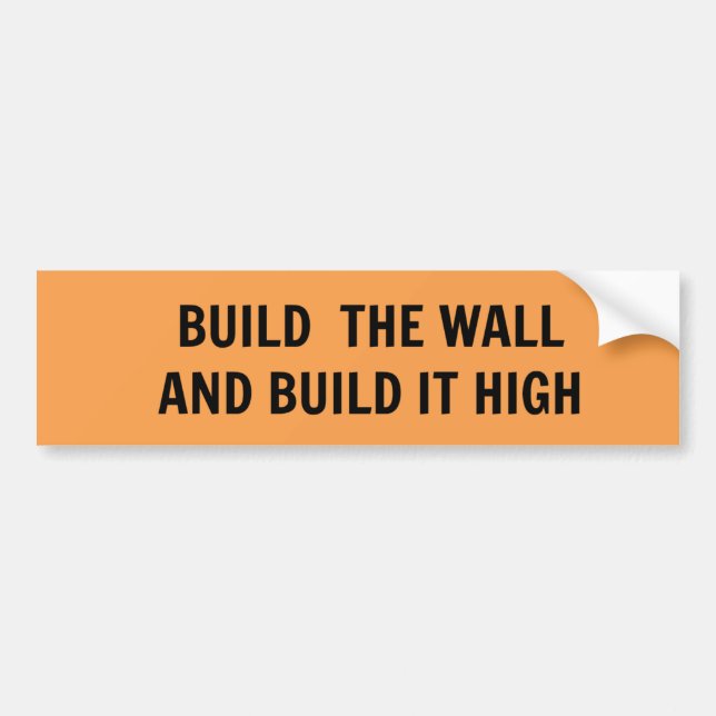 BUILD THE WALL- Bumper Sticker (Front)