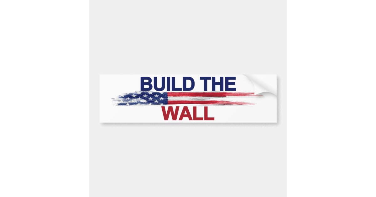 TRUMP "BUILD THE WALL" BUMPER STICKER THICK VINYL  STICKER   MADE IN USA!