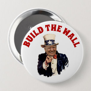 BUILD THE WALL TRUMP 2020 BUTTON