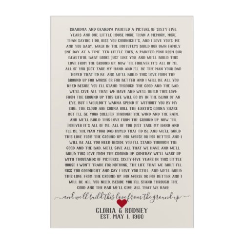 Build this love from the ground up anniversary gif acrylic print