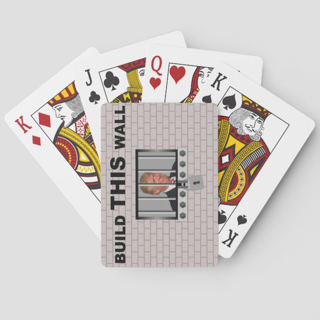 Build THIS wall / Anti Trump, Poker Cards (Back)