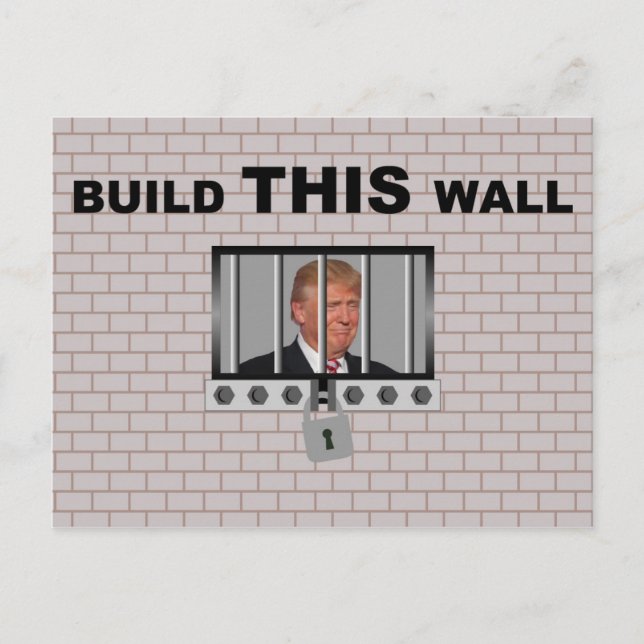 Build THIS wall / Anti Trump, Postcard (Front)