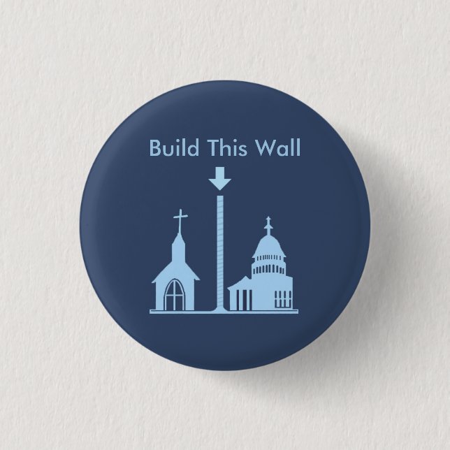 Build This Wall Pinback Button (Front)