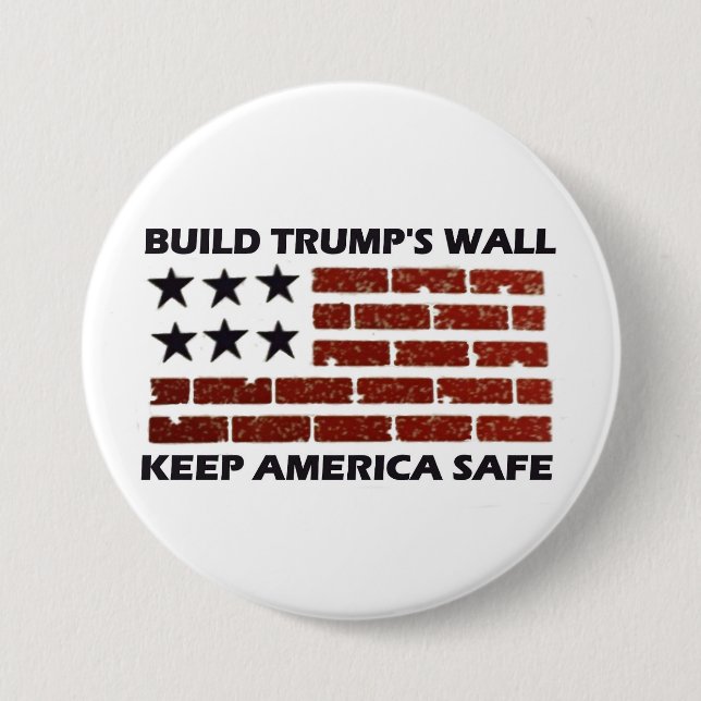 Build Trump's Wall Button (Front)