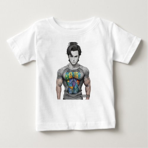  Build Your Body _ Rainbow Gradient Baby T_Shirt